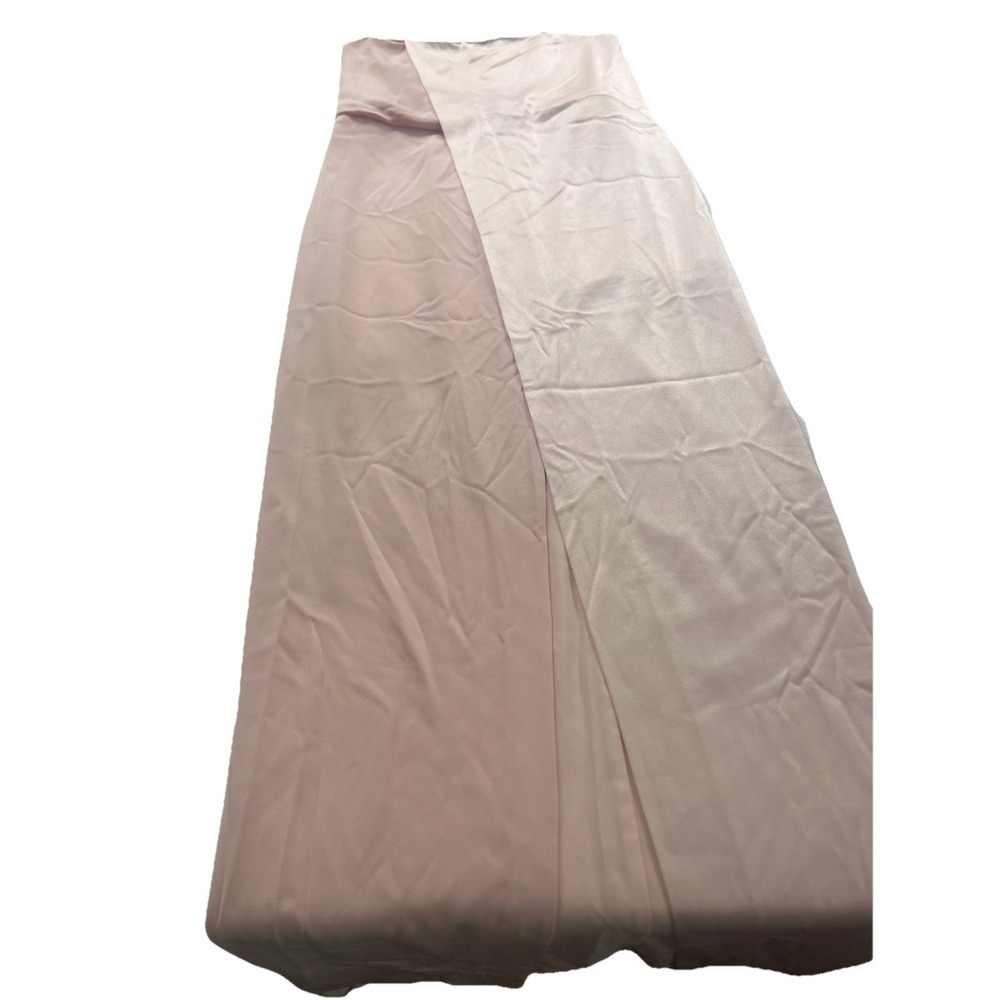 NWT Halston Heritage 'Barely‎ Pink' Strapless Gown with Silk Overlay Size 10 - Picture 6 of 15